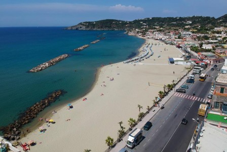 the Chiaia's Beach in Forio on the island of Ischia